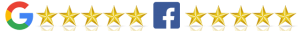 Google and Facebook 5 star rating